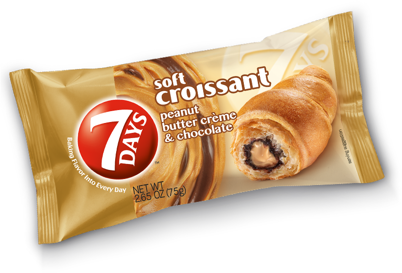 Soft Croissant, Peanut Butter & Chocolate Filling